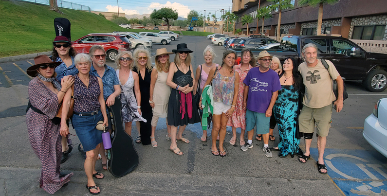 Musicians and friends arrive for the Havasu Shit Show